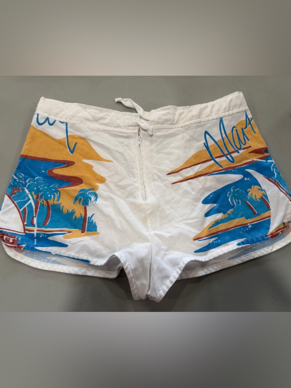 White Tropical Print Women’s Shorts